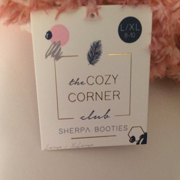 Sherpa Slipper Boot Size 6-7.5,8-9.5 Pink Blue Non-Slip Grips - Picture 7 of 8